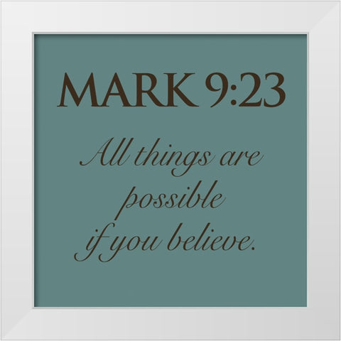 Mark White Modern Wood Framed Art Print by Grey, Jace