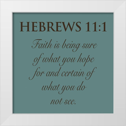 Hebrews White Modern Wood Framed Art Print by Grey, Jace