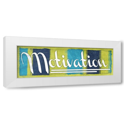Motivation White Modern Wood Framed Art Print by Grey, Jace