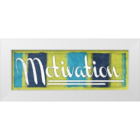Motivation White Modern Wood Framed Art Print by Grey, Jace