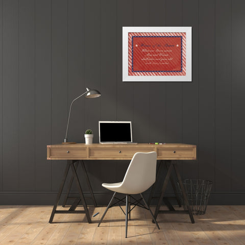 USA White Modern Wood Framed Art Print by Grey, Jace