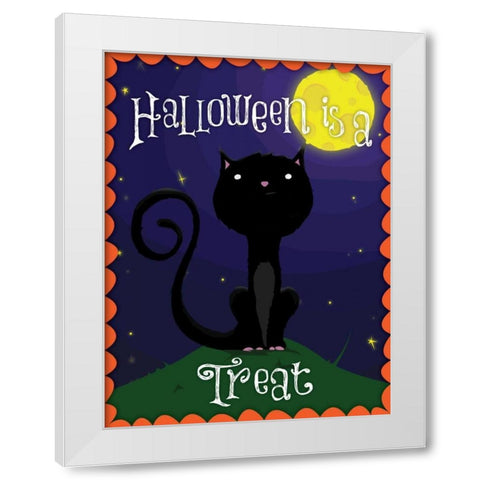 Halloween Treat II White Modern Wood Framed Art Print by Grey, Jace