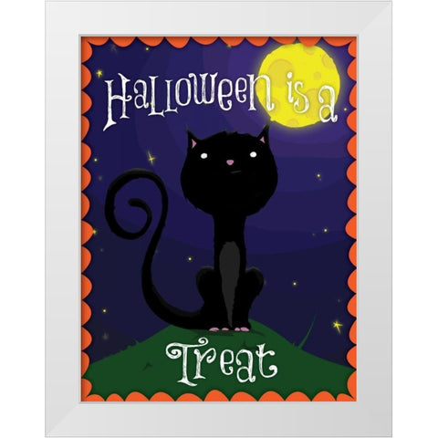 Halloween Treat II White Modern Wood Framed Art Print by Grey, Jace