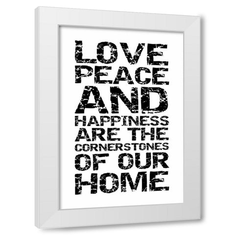 Cornerstones Clean White Modern Wood Framed Art Print by Grey, Jace
