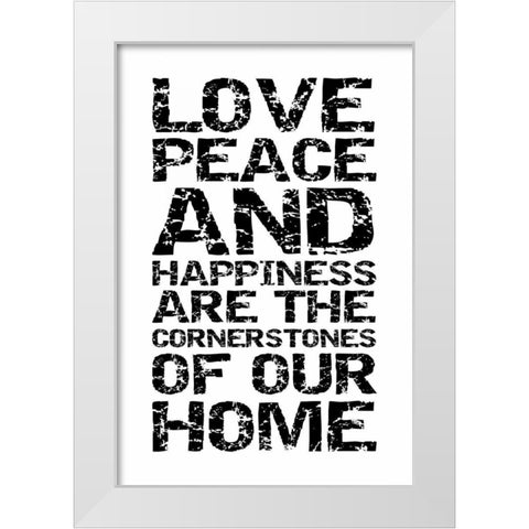 Cornerstones Clean White Modern Wood Framed Art Print by Grey, Jace