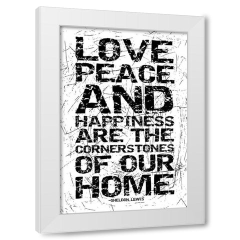 Cornerstones White Modern Wood Framed Art Print by Grey, Jace