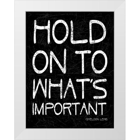 Hold On White Modern Wood Framed Art Print by Grey, Jace