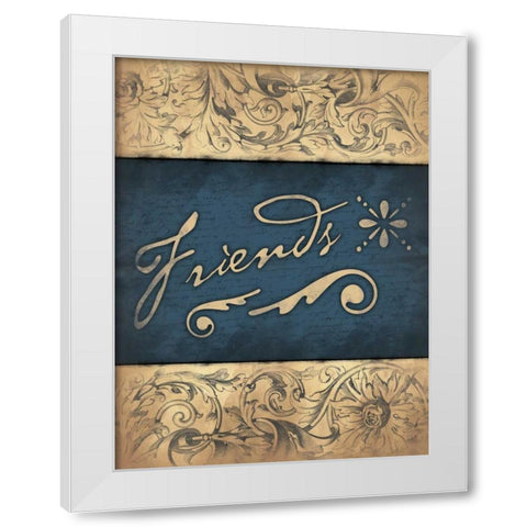 Friends White Modern Wood Framed Art Print by Grey, Jace