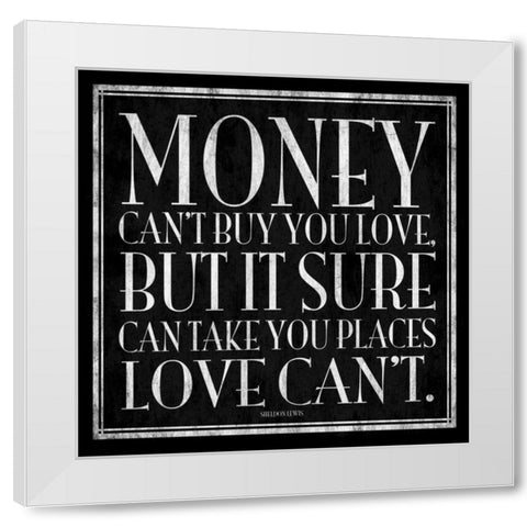 Money power White Modern Wood Framed Art Print by Grey, Jace