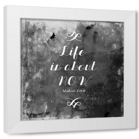 Life White Modern Wood Framed Art Print by Grey, Jace