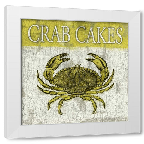 Crab Cakes White Modern Wood Framed Art Print by Grey, Jace