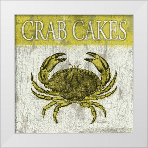 Crab Cakes White Modern Wood Framed Art Print by Grey, Jace