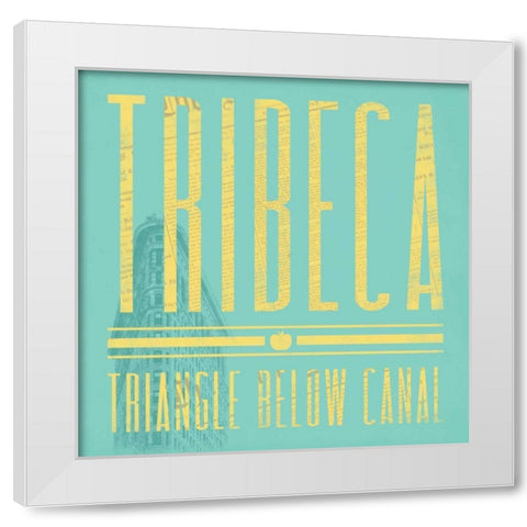 Tribeca in Spring White Modern Wood Framed Art Print by Grey, Jace