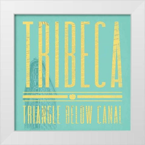 Tribeca in Spring White Modern Wood Framed Art Print by Grey, Jace
