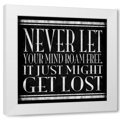 Mind Game White Modern Wood Framed Art Print by Grey, Jace