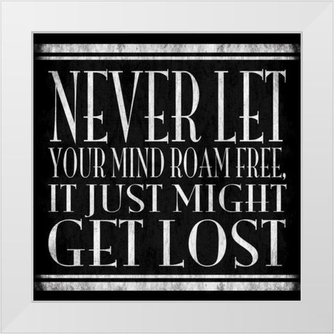 Mind Game White Modern Wood Framed Art Print by Grey, Jace