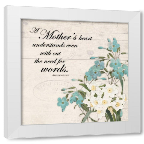 Mother mate White Modern Wood Framed Art Print by Grey, Jace