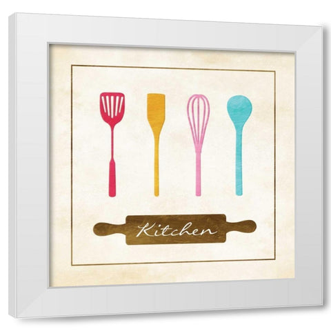 Kitchen Essentials Mate White Modern Wood Framed Art Print by Grey, Jace