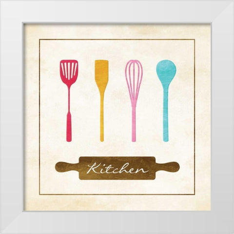 Kitchen Essentials Mate White Modern Wood Framed Art Print by Grey, Jace