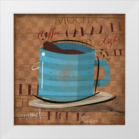 Coffee 3 White Modern Wood Framed Art Print by Grey, Jace