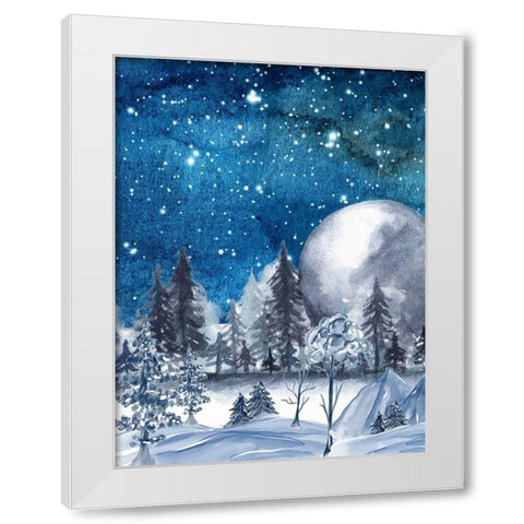 Nightfall White Modern Wood Framed Art Print by Keith, Jesse