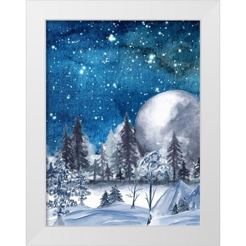 Nightfall White Modern Wood Framed Art Print by Keith, Jesse