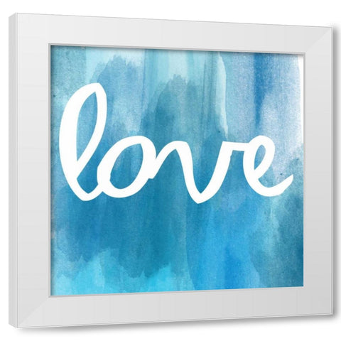 Cool Love White Modern Wood Framed Art Print by Matic, Jelena