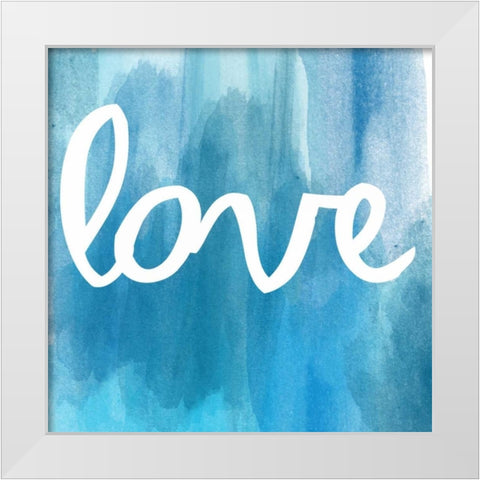 Cool Love White Modern Wood Framed Art Print by Matic, Jelena