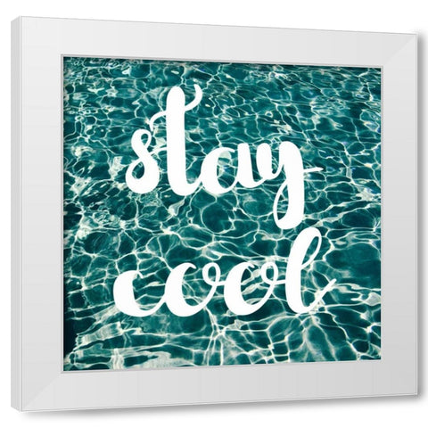 Insta Stay Cool Pool White Modern Wood Framed Art Print by Matic,Jelena