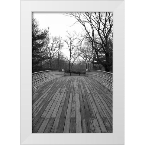 Central Park Bridge 4 White Modern Wood Framed Art Print by Grey, Jace