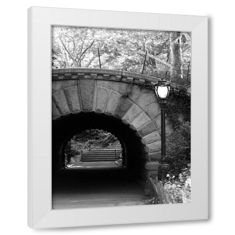 Under The Bridge White Modern Wood Framed Art Print by Pica, Jeff