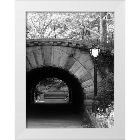 Under The Bridge White Modern Wood Framed Art Print by Pica, Jeff