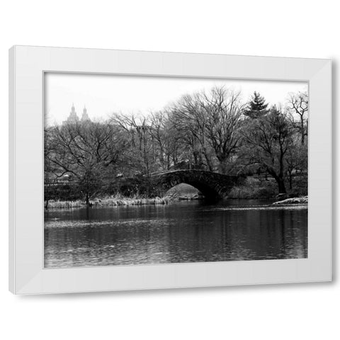 Central Park Bridge 2 White Modern Wood Framed Art Print by Pica, Jeff