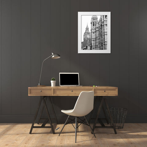 London Natural History Museum White Modern Wood Framed Art Print by Grey, Jace