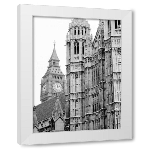 London Natural History Museum White Modern Wood Framed Art Print by Grey, Jace