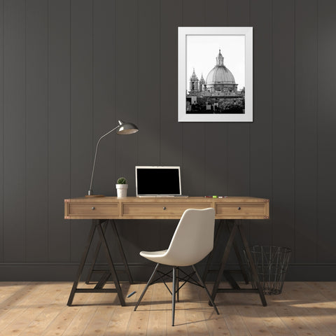 Dome In The Sky White Modern Wood Framed Art Print by Pica, Jeff