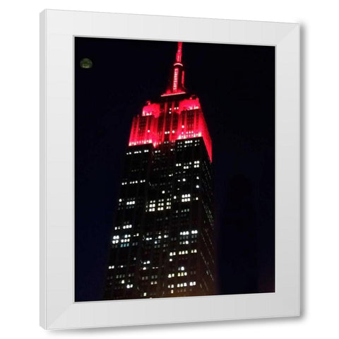 Big Red New York White Modern Wood Framed Art Print by Shannon, Julie