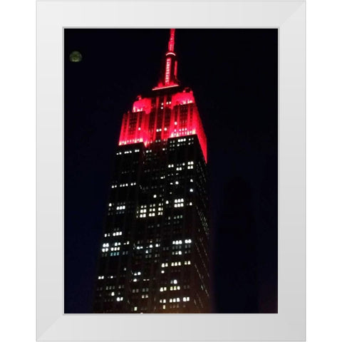 Big Red New York White Modern Wood Framed Art Print by Shannon, Julie