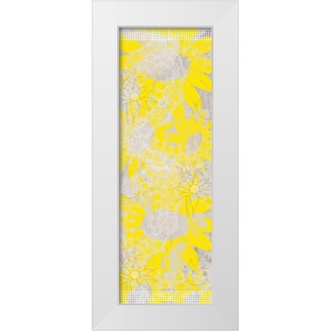 Bright Sunflower Petals White Modern Wood Framed Art Print by Allen, Kimberly
