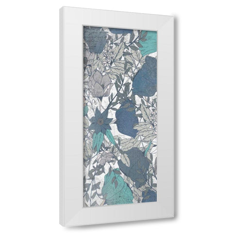 Carte Postale Blooms Mineral 1 White Modern Wood Framed Art Print by Allen, Kimberly