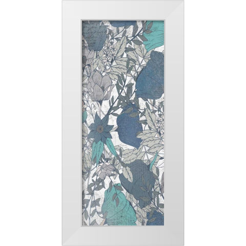 Carte Postale Blooms Mineral 1 White Modern Wood Framed Art Print by Allen, Kimberly