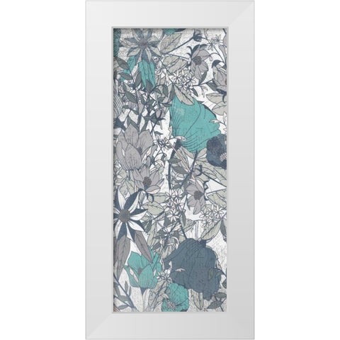 Carte Postale Blooms Mineral 2 White Modern Wood Framed Art Print by Allen, Kimberly