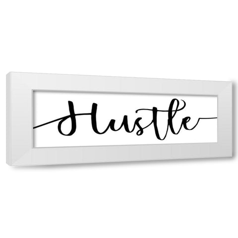 Hustle 9 White Modern Wood Framed Art Print by Kimberly, Allen