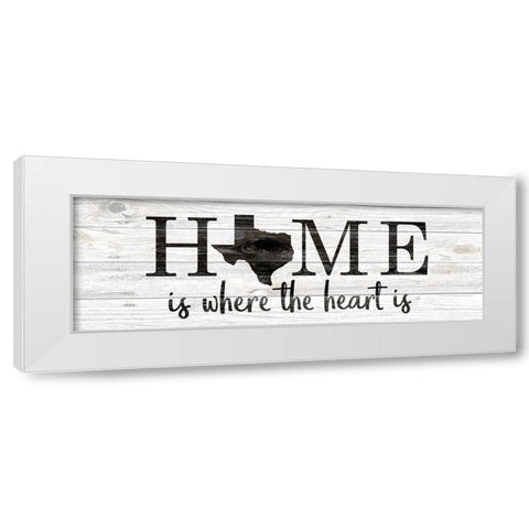 Texas Home White Modern Wood Framed Art Print by Kimberly, Allen