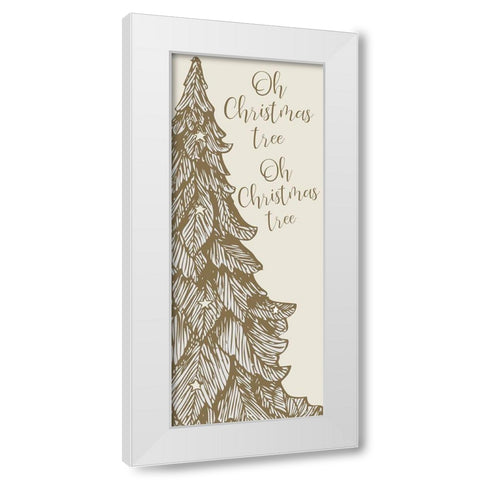 Oh Christmas Tree White Modern Wood Framed Art Print by Kimberly, Allen