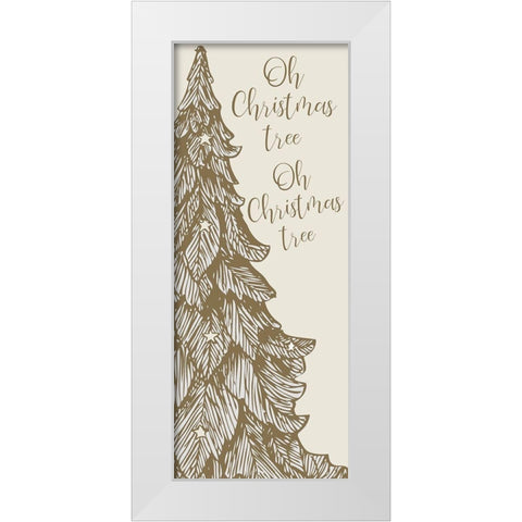 Oh Christmas Tree White Modern Wood Framed Art Print by Kimberly, Allen
