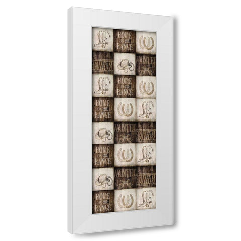 Home on the Range Panel White Modern Wood Framed Art Print by Kimberly, Allen