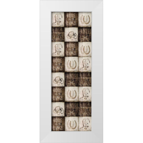 Home on the Range Panel White Modern Wood Framed Art Print by Kimberly, Allen
