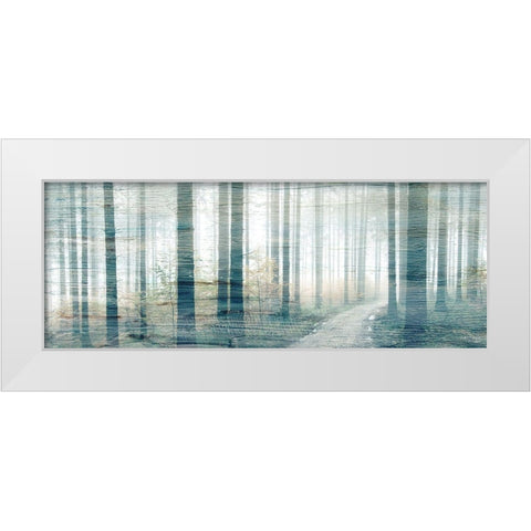Forest Road White Modern Wood Framed Art Print by Kimberly, Allen
