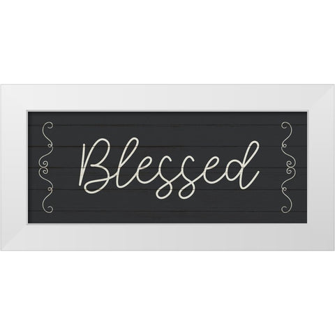 Blessed White Modern Wood Framed Art Print by Allen, Kimberly